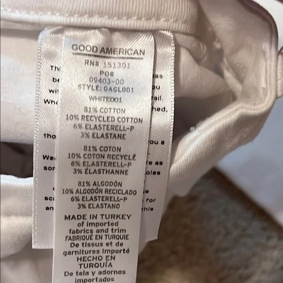 Good American Good Legs White Jeans - Picture 3 of 3